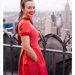 NWT Gal Meets Glam Annabelle Bow Back Dress (Red)